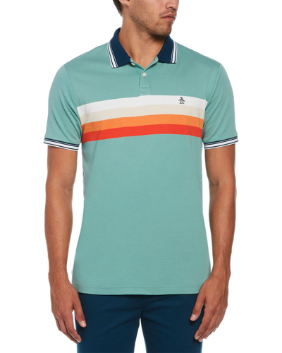 Shop Original Penguin Chest Stripe Polo Shirt