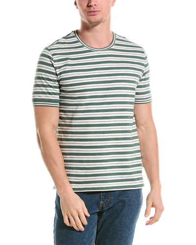 Shop Ted Baker Vadell Regular Fit Pique Linen-blend T-shirt In Green