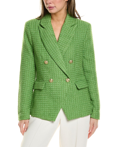 Shop Alexia Admor Classic Double-breasted Wool-blend Blazer