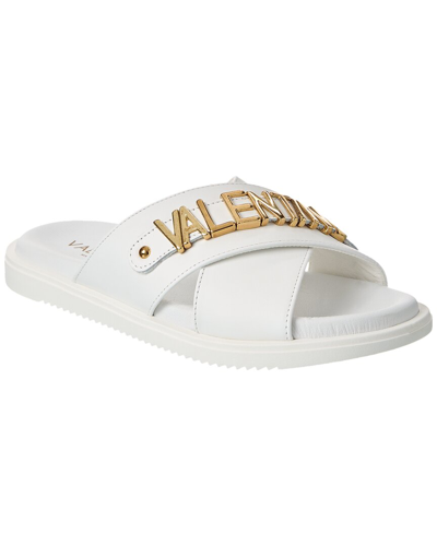 Shop Valentino By Mario Valentino Gea Leather Sandal In White