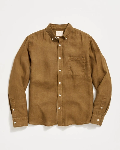 Shop Billy Reid Tuscumbia Linen Shirt Button Down In Olive