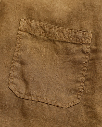 Billy Reid Tuscumbia Linen Shirt Button Down In Olive