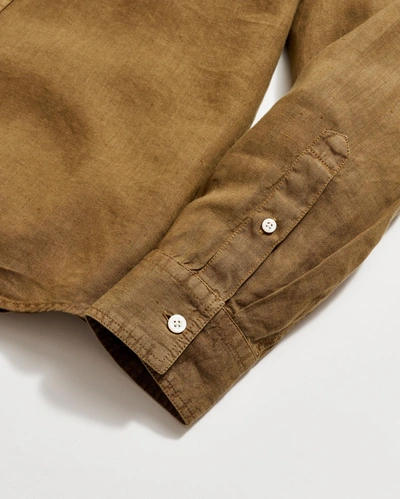 Billy Reid Tuscumbia Linen Shirt Button Down In Olive