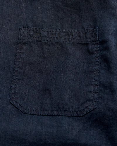 Billy Reid Tuscumbia Linen Shirt Button Down In Carbon Blue