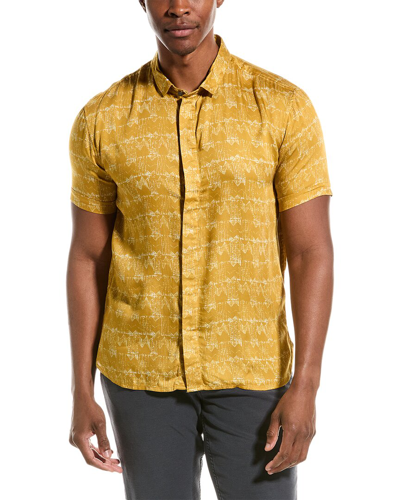 Shop John Varvatos Loren Slim Fit Shirt In Yellow