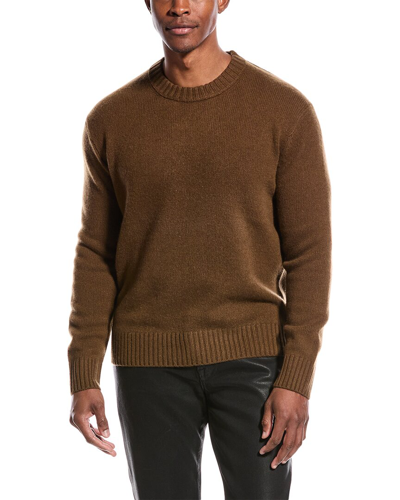 Shop Frame Denim Cashmere Crewneck Sweater In Brown