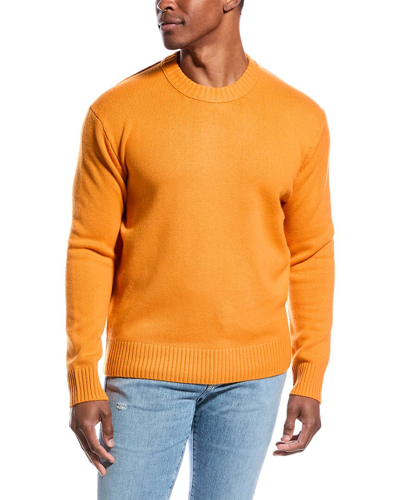Shop Frame Denim Cashmere Crewneck Sweater In Orange