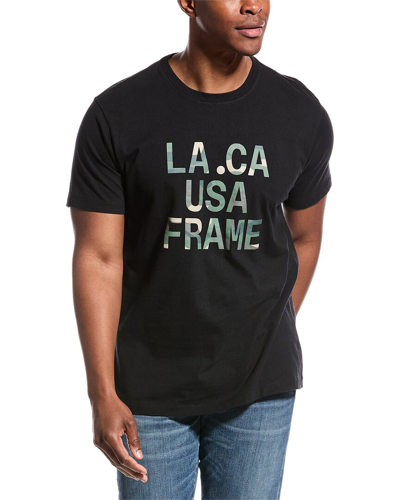 Shop Frame Denim Camo Graphic T-shirt In Black