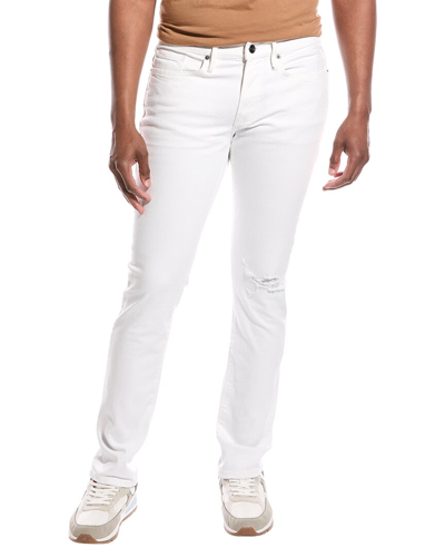 Shop Frame Denim L'homme Blanc Rips Skinny Jean In White