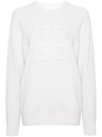Givenchy Pullover A Maniche Lunghe In Cachemire. In White