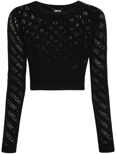 Shop Just Cavalli Sweaters In Black