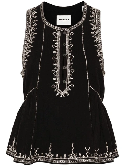 Shop Isabel Marant Étoile Marant Etoile Top In Black