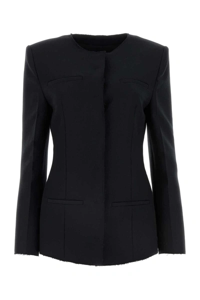 Shop Msgm Jackets And Vests In Black