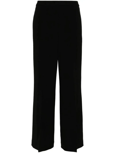 Theory Wide Pull On Admiral Crepe Trouser In Black