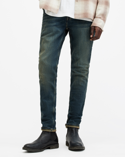 Shop Allsaints Rex Slim Fit Stretch Denim Jeans In Tinted Indigo