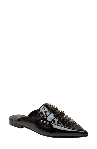 Shop Lisa Vicky Mojo Studded Pointed Toe Mule In Black Patent