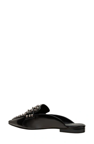 Lisa Vicky Mojo Studded Pointed Toe Mule In Black Patent