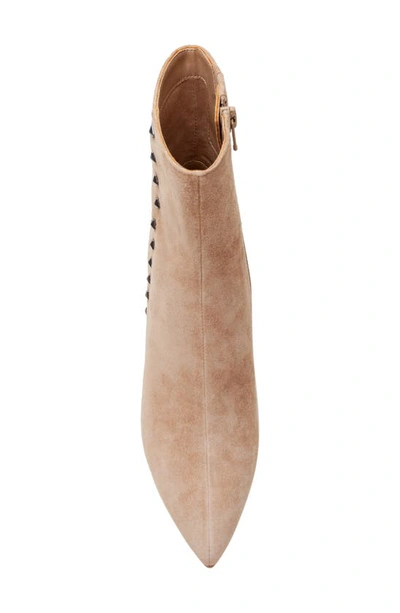 Lisa Vicky Sassy Pointed Toe Wedge Bootie In Saddle