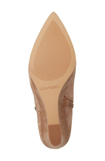 Lisa Vicky Sassy Pointed Toe Wedge Bootie In Saddle