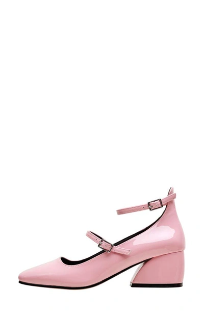 Shop Lisa Vicky Saint Ankle Strap Pump In Orchid Patent