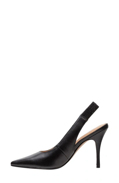 Shop Lisa Vicky Piper Pointed Toe Slingback Pump In Black Leather