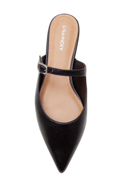 Lisa Vicky Moment Pointed Toe Mule In Black