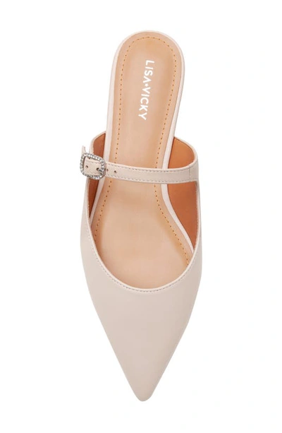 Lisa Vicky Moment Pointed Toe Mule In Nude