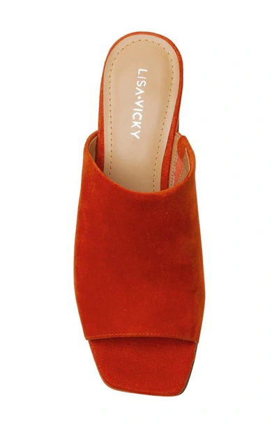 Lisa Vicky Ideal Open Toe Mule In Burnt Ochre