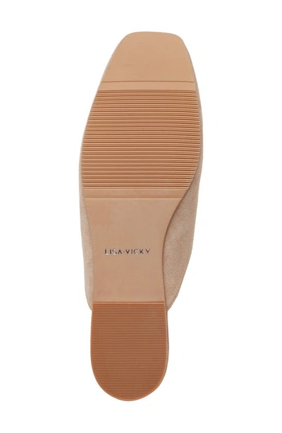 Lisa Vicky Glow Imitation Pearl Mule In Tan Camel