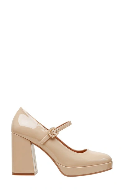 Shop Lisa Vicky Bobble Platform Pump In Beige Patent