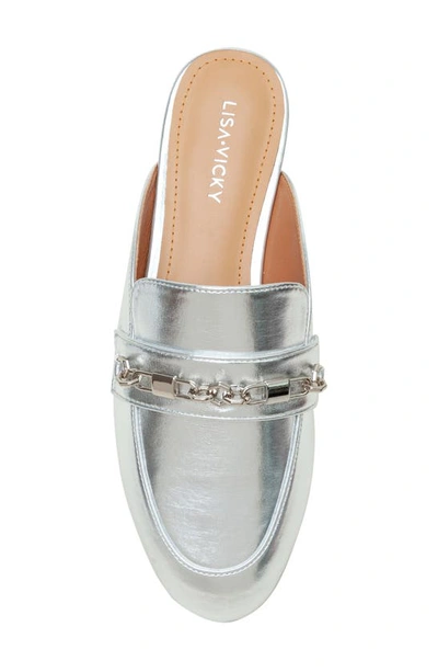 Lisa Vicky Effect Mule In Silver