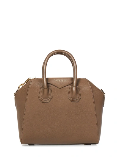 Shop Givenchy Antigona Mini Handbag In Marrone