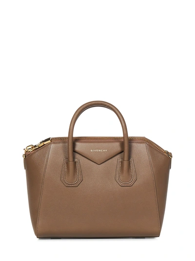 Shop Givenchy Antigona Small Handbag In Marrone