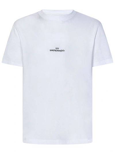 Shop Maison Margiela T-shirt In Bianco