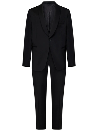 Shop Low Brand 1b Evening Suit In Nero