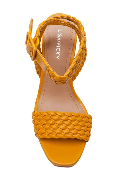 Shop Lisa Vicky Jewel Platform Sandal In Dark Yellow