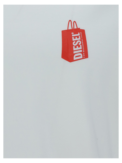 Shop Diesel T-shirt In 104 - Off/white
