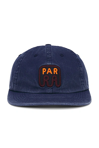 Shop By Parra Fast Food Logo 6 Panel Hat In Navy Blue