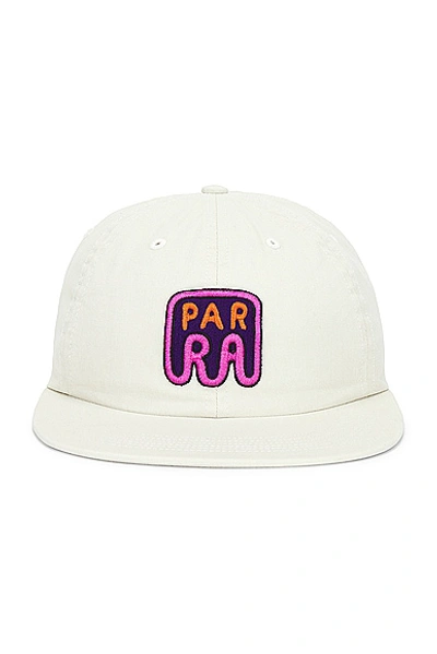 Shop By Parra Fast Food Logo 6 Panel Hat In Off White