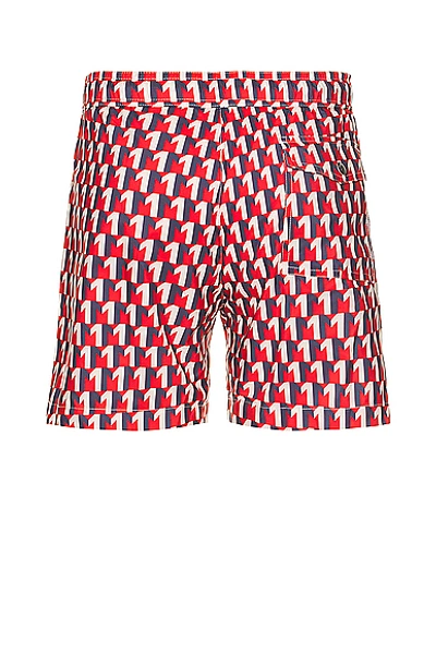 Shop Moncler Swim Short In Red