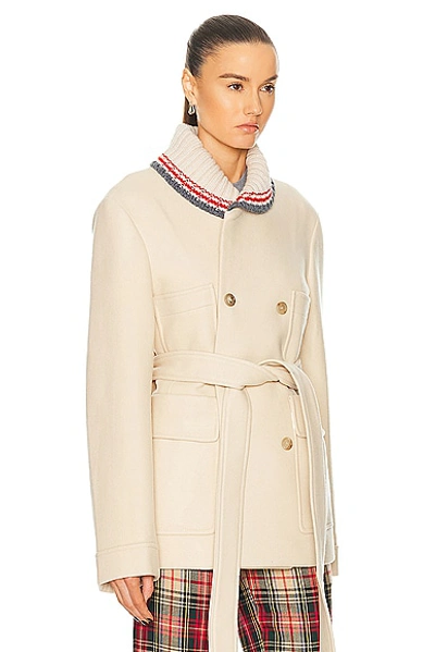 Bode Berkshires Coat In Cream