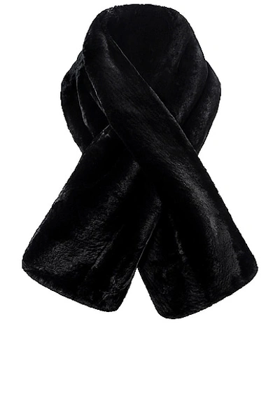 Shop Nour Hammour Vienna Shearling Scarf In Black