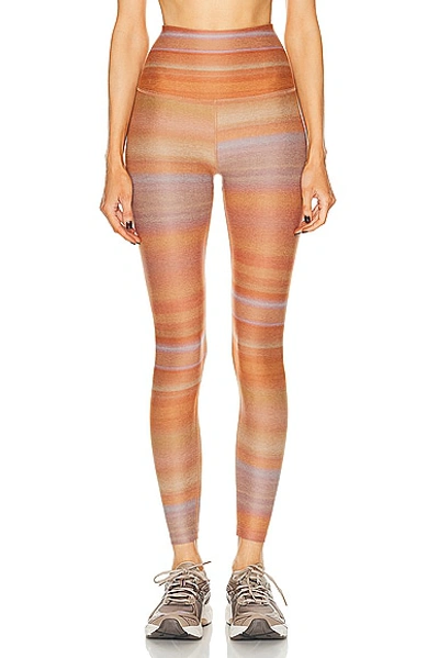 Shop Beyond Yoga Soft Mark High Waisted Midi Legging In Ombre Stripe
