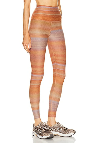 Shop Beyond Yoga Soft Mark High Waisted Midi Legging In Ombre Stripe