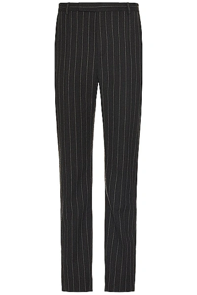 Shop Saint Laurent Pantalons Taille Hau In Anthracite Craie