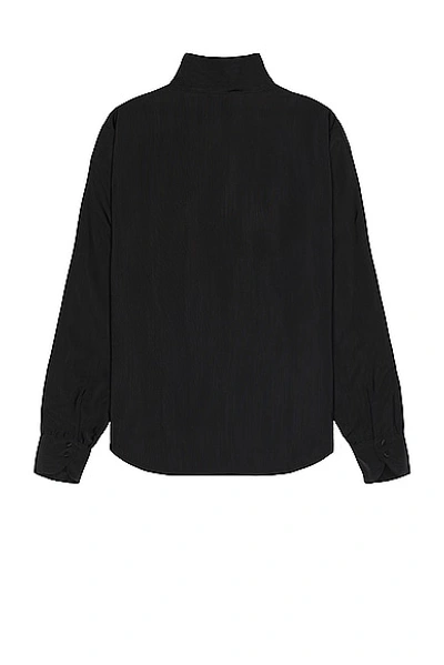 Shop Saint Laurent Chemise Col Chemine In Noir