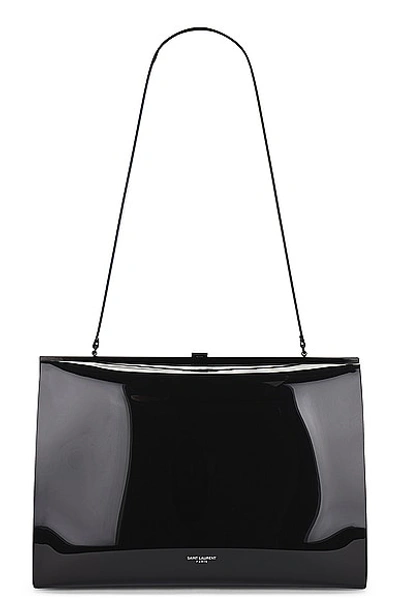 Shop Saint Laurent Large Gaia Shoulder Bag In Noir