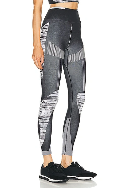 Shop Adidas By Stella Mccartney True Strength Seamless Yoga Legging In Black  White  & Chalk Pearl