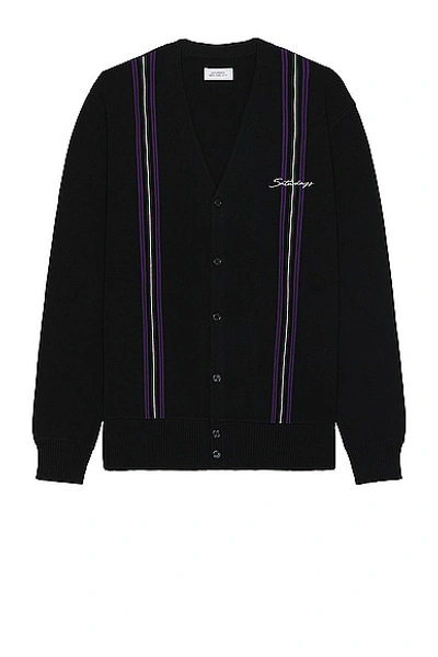 Shop Saturdays Surf Nyc Michael High Guage Knit Cardigan In Black