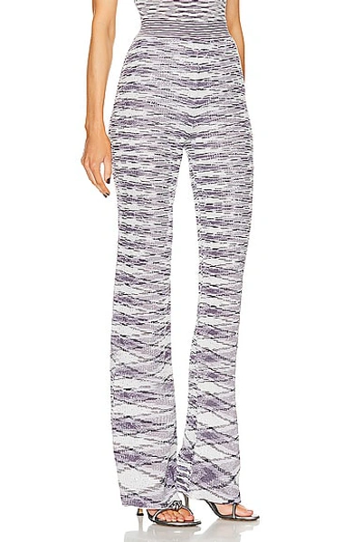 Shop Missoni Straight Leg Trouser In Lilac & White Sequins Space Dye